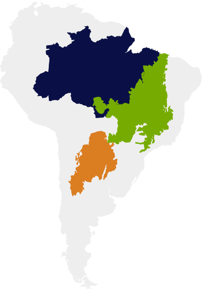 map of South America